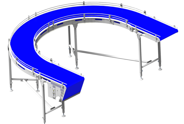 Curved modular belt conveyor