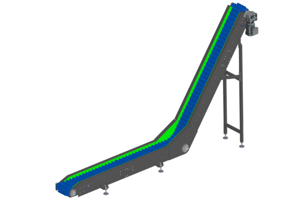 Straight angled belt conveyor