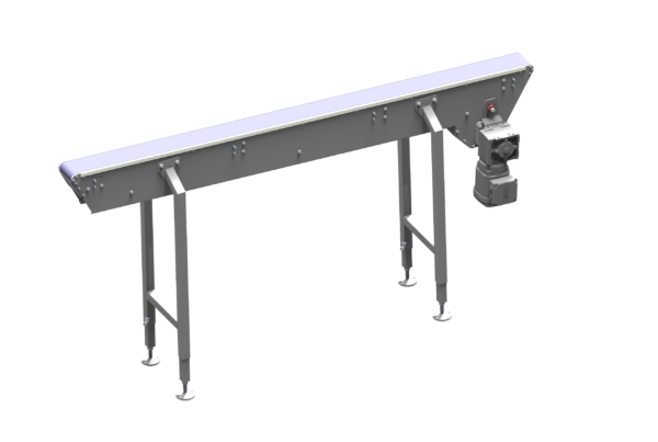 Straight knife-edge modular belt conveyor