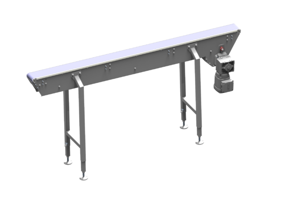 Convoyeur droit à bande modulaire à sabre