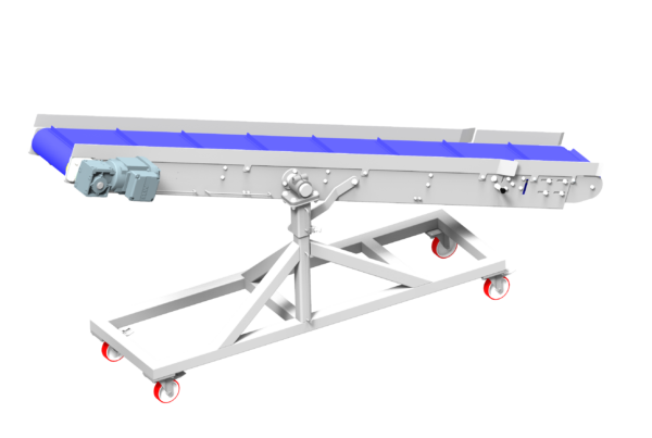 Straight belt-lift cantilever belt conveyor