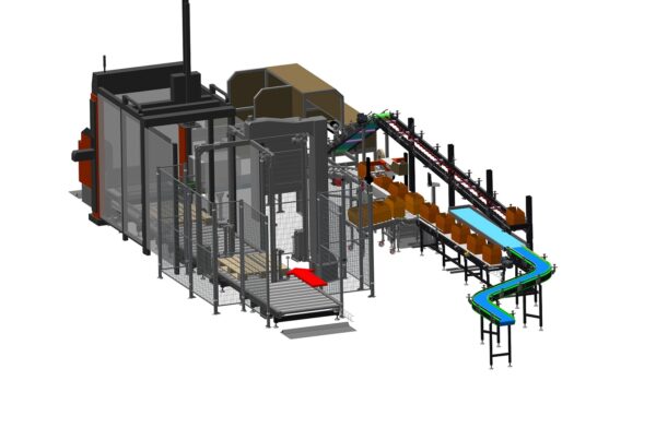 Convoyeurs pour la fin de ligne d'une usine de fabrication de tablettes de chocolat