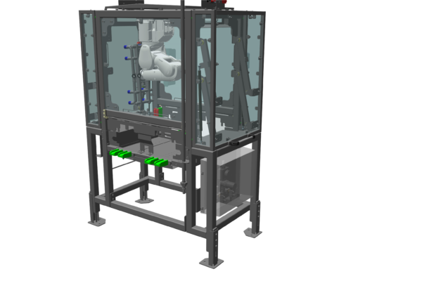 Convoyeurs et robots pour fabrication de hamburgers