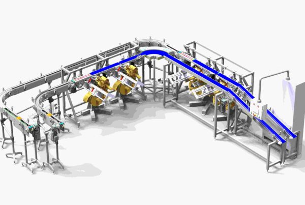 Conveyor system for labelling and checking packaged products in the agri-food industry