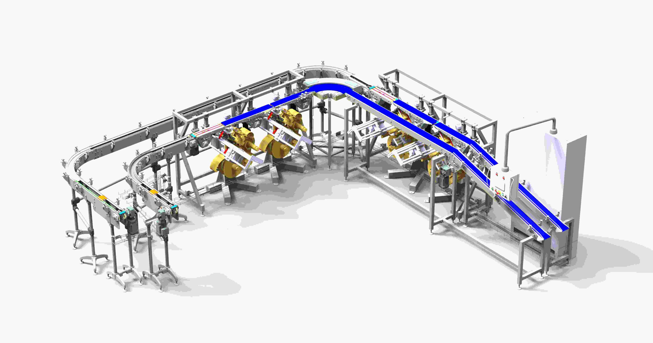 Ligne de conditionnement pour étiqueter des produits