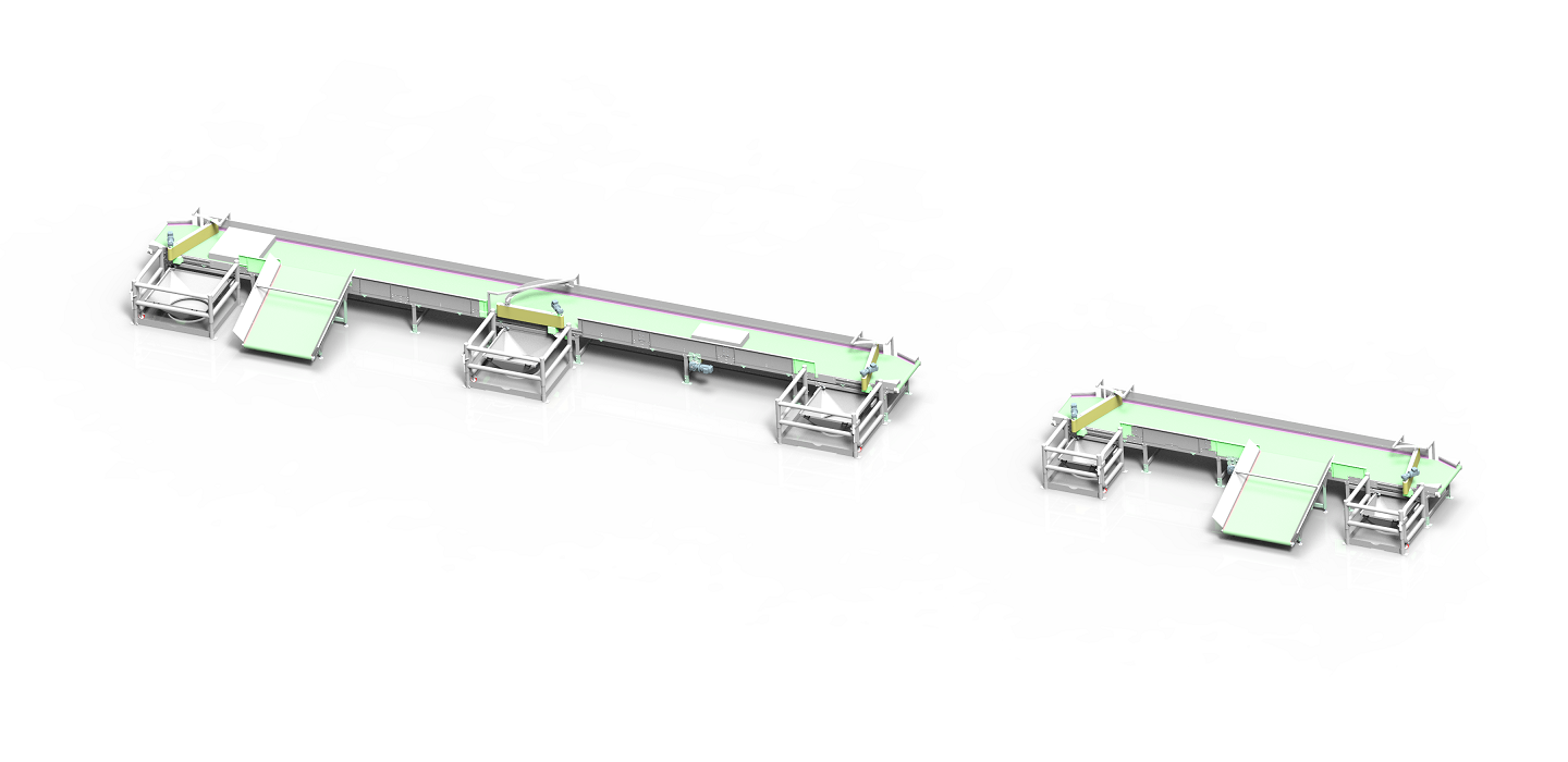 3D ligne de convoyage alimentation de balles de chanvre