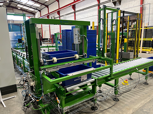 Ligne de convoyage pour dépiler des bacs (1)