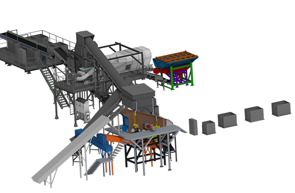 CORUDO VISUEL 3 RS Ligne de tri en 3D
